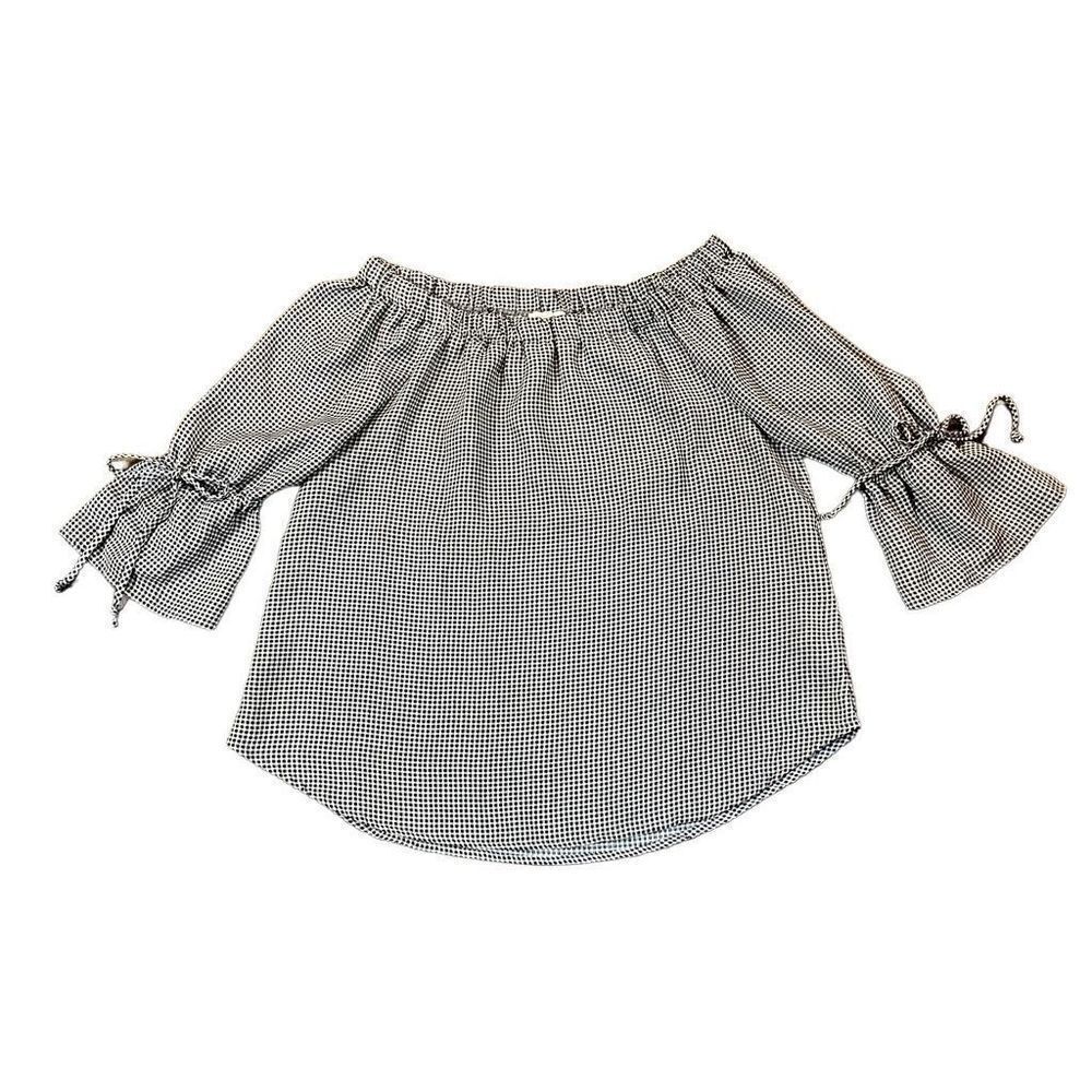 Maurices Fall Plaid Off The Shoulder Blouse Medium